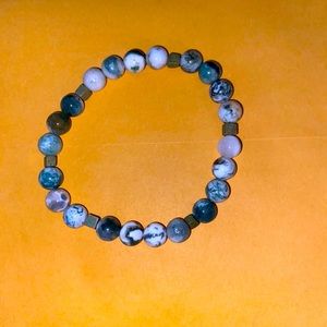 Moss Agate Crystal Bracelet